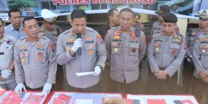 OPS Sikat Semeru 2023, Polres Bondowoso Berhasil Ungkap 14 Kasus Narkoba 16 Tersangka Diamankan