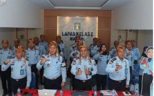 Lapas Kelas I Madiun Ikuti Simulasi Desk Evaluasi Pembangunan ZI Menuju WBK/WBBM