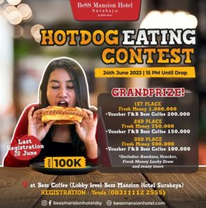 Bess Mansion Hotel Surabaya Adakan Lomba ‘MAKAN HOTDOG’