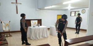 Polres Sumenep Menerjunkan Personil untuk Pengamanan Gereja dalam Perayaan Kenaikan Isa Almasih