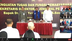 BAPAS PAMEKASAN IKUTI KEGIATAN PENGUATAN TUSI PEMASYARAKATAN OLEH SESDITJEN PEMASYARAKATAN SECARA VIRTUAL