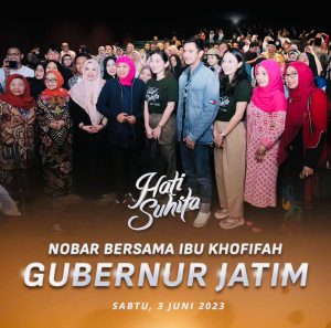 Nobar Film Hati Suhita bersama Gubernur Jatim Khofifah Indar Parawansa di XXI Tunjungan TP 3