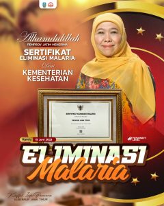Jatim Berhasil Raih Sertifikat Eliminasi Malaria