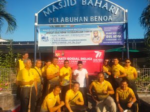 Sambut HUT Bhayangkara ke 77 Polsek Benoa Laksanakan Kerja bakti sosial.