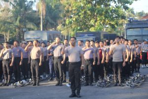 Kapolres AKBP Teguh Priyo Wasono Pimpin Langsung Geladi Bersih Latihan Dalmas