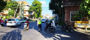 Pergelaran Personil Pagi Hari Upaya Polsek Kuta Wujudkan Situasi Lalu Lintas Yang Lancar