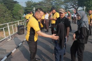 Polres Kediri Kota Revitalisasi Jembatan Lama Situs Cagar Budaya