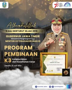 Gubernur Khofifah Raih Penghargaan Pembina K3 Terbaik Nasional untuk Kelima Kali