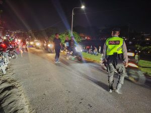 Polsek Densel Gelar Patroli Gabungan Atensi Kerawanan Malam Minggu