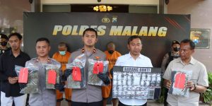 Polres Malang Amankan Dua Tersangka Pengedar Narkoba 6,5 Kg Ganja Berhasil Disita
