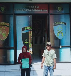 Tindaklanjut Laporan Pengerusakan Warung Bibis, Pelapor Datangi Propam Polresta Sidoarjo
