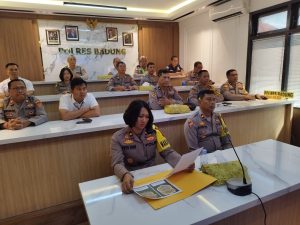 Wakapolres Kompol Putu Diah Kurniawandari Ikuti Taklimat Audit Kinerja Itwasum Polri