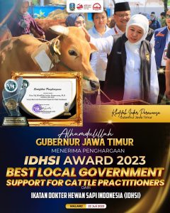 Gubernur Khofifah Raih Penghargaan Best Local Government Support For Cattle Practitioners