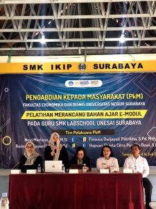 Dorong Inovasi Bahan Ajar Berbasis Elektronik, Dosen Prodi PTN Unesa Beri Pelatihan pada Guru SMK di Surabaya