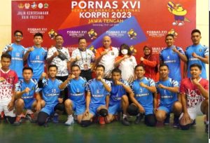 PERJUANGAN TIM VOLI PUTRA KEMENKUMHAM DI PORNAS KORPRI XVI