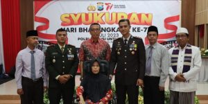 Tampak Sinergitas TNI-Polri dan menyentuh, Syukuran Peringatan Hari Bhayangkara 1 Juli, Yang Di Gelar Kapolres Pamekasan di Gedung Bhayangkara