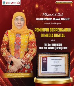 Gubernur Khofifah Raih Predikat Pemimpin Berdampak di Media Digital