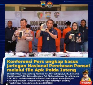 Polda Jateng Tangkap Peretas HP Modus Sebarkan File APK, Empat Orang Pelaku Ditangkap Petugas