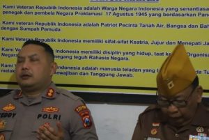 Kapolres Kediri Kota Hadiri Tasyakuran Hari Veteran Nasional ke-9 2023 di Kantor DPC Legiun LVRI Cabang Kota Kediri