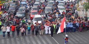 Pupuk Jiwa Nasionalisme, Polresta Malang Kota Ajak Pengendara Peringati Detik-Detik Proklamasi Kemerdekaan RI