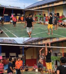 Perlombaan Voli Antar Warga Binaan Semarakkan Peringatan Dirgahayu Kemenkumham RI di Rutan Sumenep