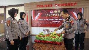 Kapolres Sumenep menghadiri Syukuran Dalam Rangka Hut Polwan RI ke 75 Tahun 2023