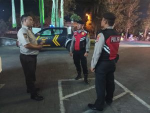 Polsek Kuta Utara Blue Light Patrol Saat Jam Rawan Waspadai Tindak Kejahatan 