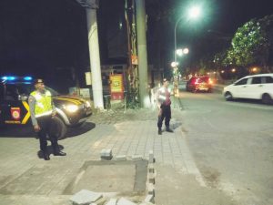 Upaya Menjaga Keamanan Wilayah Hukum, Polsek Kuta Intensifkan Kegiatan Blue Light Patrol