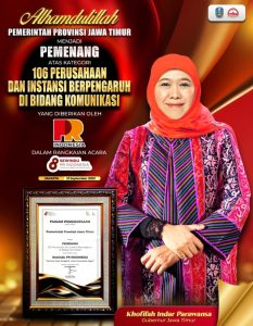 Pemprov Jatim Raih Penghargaan Instansi Berpengaruh Bidang Komunikasi