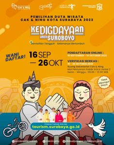 Mencetak Generasi Muda yang Berdigdaya untuk Membangun Kota Surabaya serta Paguyuban Cak dan Ning Surabaya dalam Pemilihan Cak dan Ning Surabaya (PCNS) 2023 Surabaya (12/09/23)