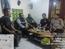 Bhabinkamtibmas Kelurahan Rungkut Kidul Bersama Kapolsek Rungkut Sambang ke Tokoh Masyarakat