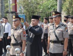 Kapolres Nganjuk Pimpin Sertijab Kasat Reskrim Serta Pengukuhan Jabatan Kasiwas, Kapolsek Berbek dan Wilangan