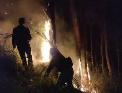 Polres Malang dan Tim Satgas Karhutla Berhasil Padamkan Kebakaran di Jabung