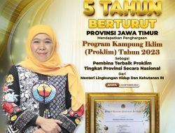5 Tahun Berturut-turut Pemprov Jatim Raih Penghargaan Pembina Proklim Terbaik
