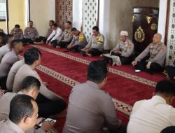 Jelang Pilkades Tahap III, Polres Bangkalan Lakukan Pengajian dan Doa Bersama