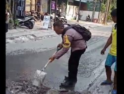 Hindari Kecelakaan Ini Yang Di Lakukan Bhabin Desa Tibubeneng