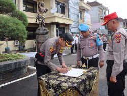 Wakapolres Badung Pimpin Apel penyerahan dan Penerimaan Latja Siswa Diktukba Polri Gelombang II T.A 2023