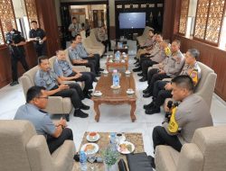 Bertemu Wakapolda, Kakanwil Kemenkumham Jatim Bahas Persiapan Pemilu 2024