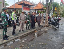 Patroli Tiga Pilar Polsek Mengwi Sambangi Pasar Tradisional Desa Adat Mengwi