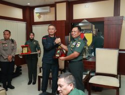 Sinergitas TNI-Polri Kawal Pemilu Damai 2024, Kapolda Jatim Kunjungi Kodam V Brawijaya