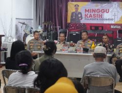 Dekat dan Bersahabat, Polresta Sidoarjo Gelar Minggu Kasih Dengan Baksos dan Bakkes