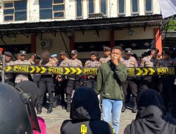 Polres Sumenep Laksanakan Pengamanan Unras di Kantor Dinas Ketahanan Pangan dan Pertanian