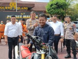 Senyum Bahagia Korban Pencurian, Sepeda Motor Kembali Berkat Aksi Tegas Polres Malang