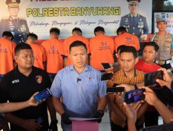 Polresta Banyuwangi Berhasil Amankan 8 ABG Diduga Pelaku Pengeroyokan di Taman Sritanjung 