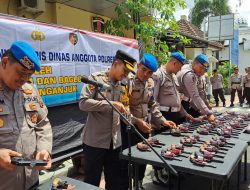 Polres Nganjuk Lakukan Pemeriksaan Berkala Senjata Api Organik dan Amunisi