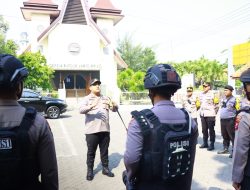 Jelang Perayaan Natal 2023, Polres Tanjung Perak Gelar Sterilisasi Gereja