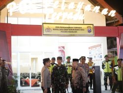 Kapolres Nganjuk Bersama Forkopimda Lakukan Cek Personel Pos Pengamanan Nataru 2024