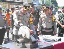 Polres Bondowoso Mengadakan Confrensi Pres Reales, Akhir Tahun Pemusnahan Barang Bukti