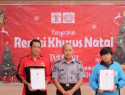 21 Narapidana Lapas Kediri Mendapatkan Remisi Khusus Hari Raya Natal