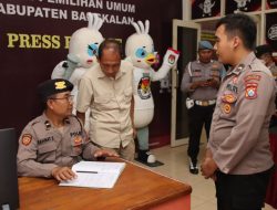 Gelar Patroli Malam di Obvit Pemilu, Polres Bangkalan Siagakan Personil 24 Jam
